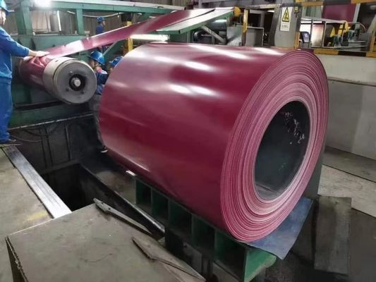 SPCC Dx51d Galvanized Steel Coil PPGI Grade 0.25 - 1.0mm Color Coated Prepainted