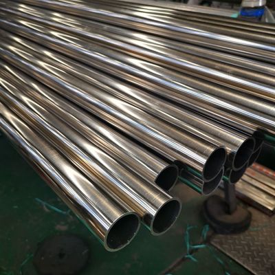 Thickness 0.5 - 50mm SS Steel Pipes With BA Surface Finish Round Shape