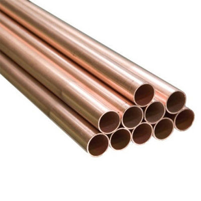 Cu ≥99% 1/4-7/8 Copper Tube Pipe Uninterrupted 0.3-3mm For Industrial