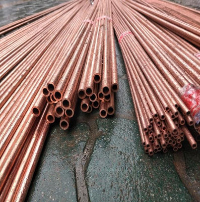 Cu ≥99% 1/4-7/8 Copper Tube Pipe Uninterrupted 0.3-3mm For Industrial