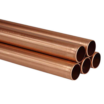 Welded Red Seamless Copper Pipe Tube T3 C11000 Alloy Round